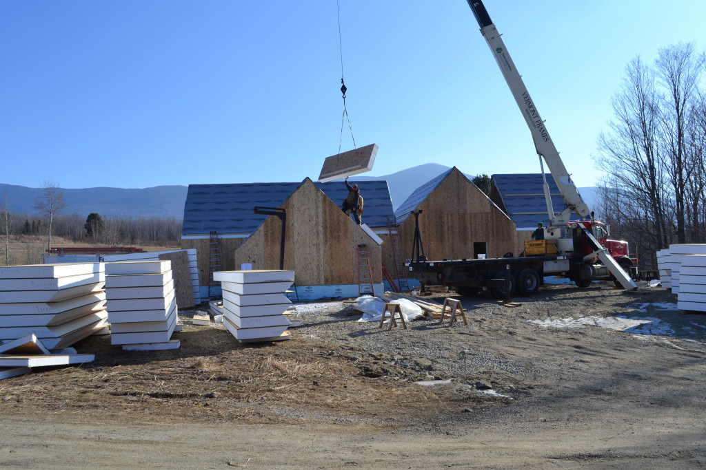 Roof SIP installation in Vermont