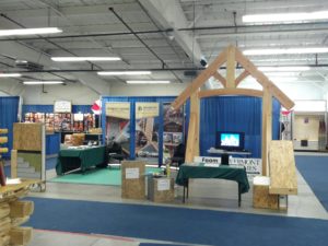 Vermont Frames and Foam Laminates booth setup at a trade show.